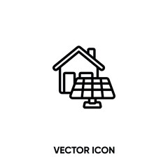 Solar energy vector icon. Modern, simple flat vector illustration for website or mobile app. Anternative energy symbol, logo illustration. Pixel perfect vector graphics	