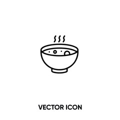 Soup meal vector icon. Modern, simple flat vector illustration for website or mobile app.Bowl symbol, logo illustration. Pixel perfect vector graphics	