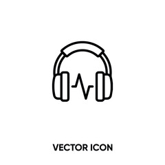 Earphone vector icon. Modern, simple flat vector illustration for website or mobile app.Audio book symbol, logo illustration. Pixel perfect vector graphics	