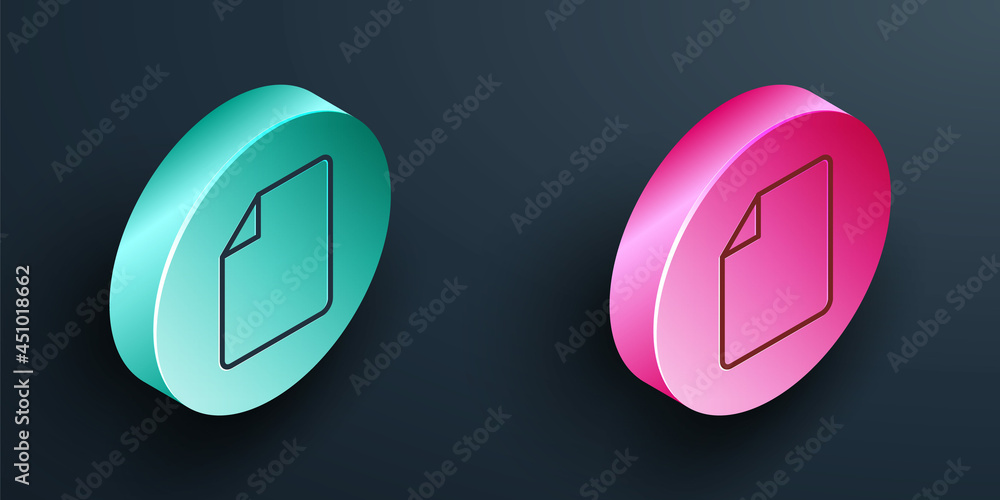 Poster isometric line file document icon isolated on black background. checklist icon. business concept. tu