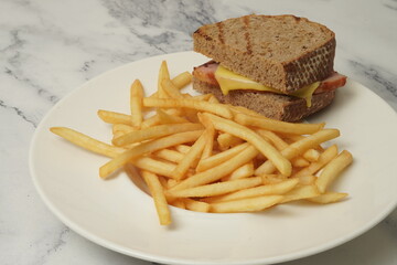 fries and cheese toast