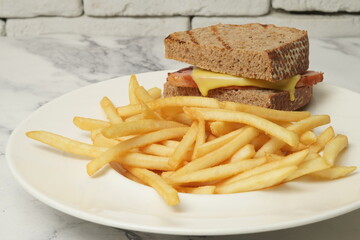 fries and cheese toast