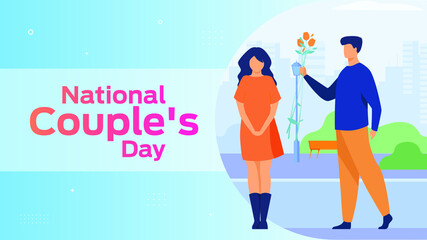 Obraz na płótnie Canvas National Couple's Day on August 18