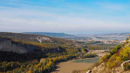 Fototapeta na wymiar Beautiful mountain landscape in late autumn.