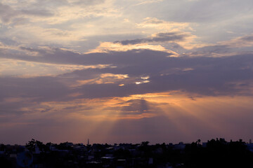 sunset in the sky