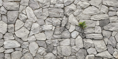 Grey Boulder Stone Wall Texture Background