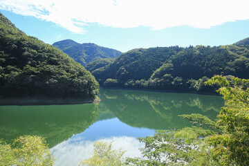 愛媛県大洲市　鹿野川ダムの風景