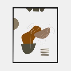 contemporary art posters in pastel colors. Abstract geometric elements and strokes, Great design for social media, postcards, prints.