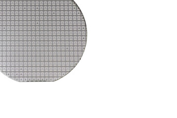 A microcircuit of a powerful Darlington transistor on a cut scribed semiconductor silicon...