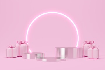 Abstract background for product branding. Mock up scene with empty space minimal style. 3d render