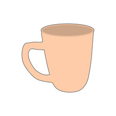 vector illustration of a cup. flat style.