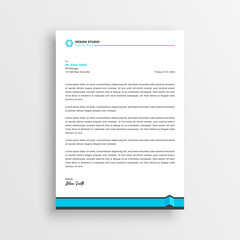 Elegant letterhead template design in minimalist style - Clean Corporate Letterhead Template Design