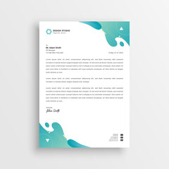 Elegant letterhead template design in minimalist style - Clean And Modern Letterhead Template Design