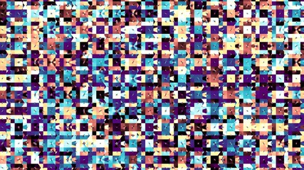 Abstract digital fractal pattern. Mosaic ornamental pattern. Image with aspect ratio 16 : 9