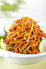 Delicious Chinese dishes, cold cordyceps flowers