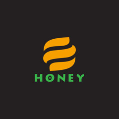 twist honey comb geometric simple logo vector