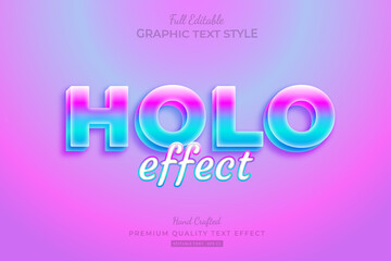 Holographic Editable Premium Text Effect Font Style