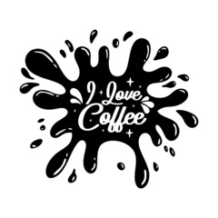 Coffee Lettering typography poster motivational quotes illustration