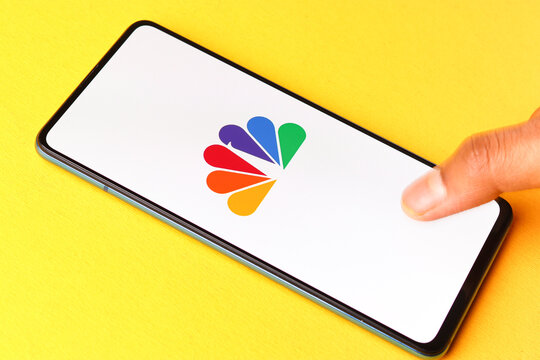 Assam, India - June 21, 2021 : Cnbc Tv Logo On Phone Screen Stock Image.