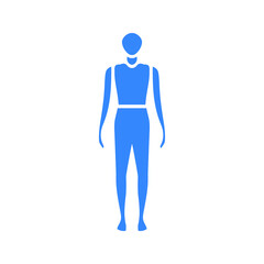 Anatomy, health icon. Blue color design.