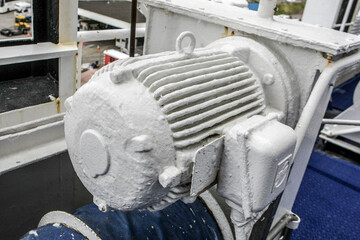 Detail of a hoist on a DFDS ferry