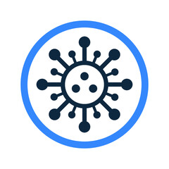 Bacteria, virus icon. Simple editable vector design isolated on a white background.