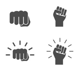 hand fist closed and hit icon