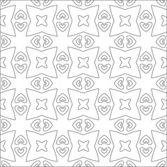  Vector pattern with symmetrical elements . Repeating geometric tiles from striped elements. black patterns.