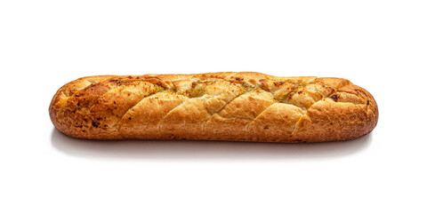 French rustic baguette stuffed with butter and garlic
