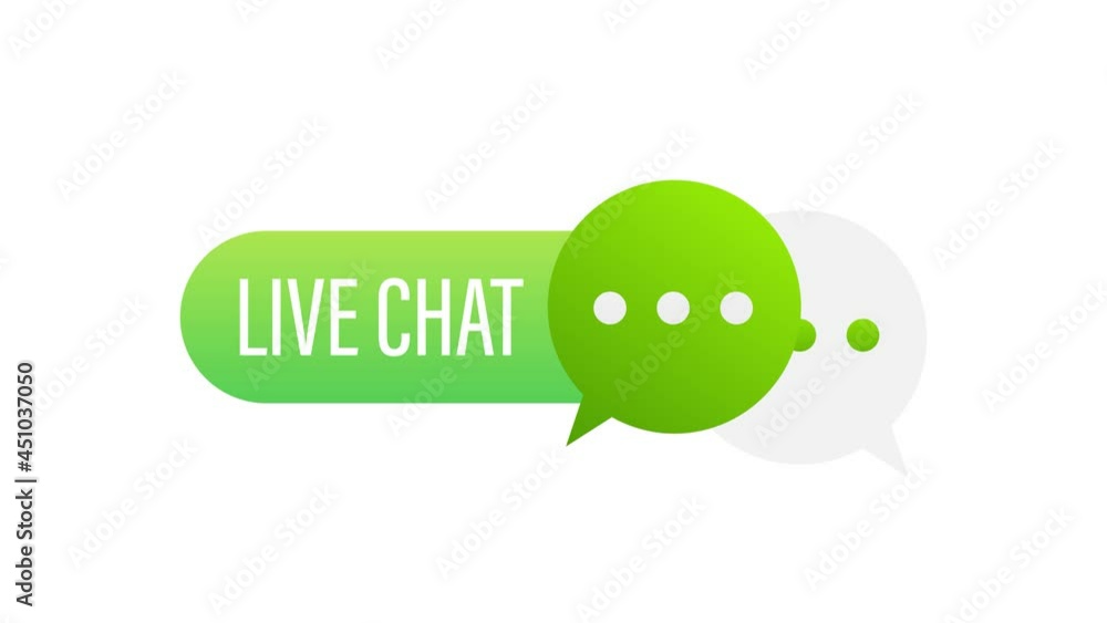 Poster live chat speech bubbles concept. Motion graphics.