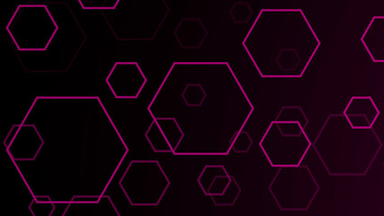Obraz na płótnie Canvas Abstract pink geometric structure background. Hexagons texture