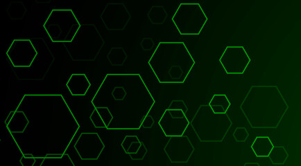 Obraz na płótnie Canvas Green geometric structure background. Hexagons texture