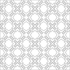 Vector pattern with symmetrical elements . Repeating geometric tiles from striped elements. black patterns.