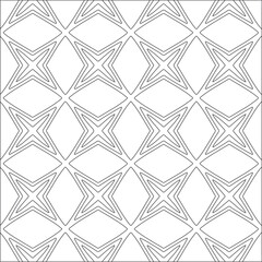 Vector pattern with symmetrical elements . Repeating geometric tiles from striped elements. black patterns.