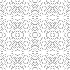 Fototapeta premium Vector pattern with symmetrical elements . Repeating geometric tiles from striped elements. black patterns.