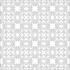 Vector pattern with symmetrical elements . Repeating geometric tiles from striped elements. black patterns.