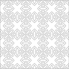 Vector pattern with symmetrical elements . Repeating geometric tiles from striped elements. black patterns.