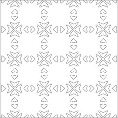Vector pattern with symmetrical elements . Repeating geometric tiles from striped elements. black patterns.