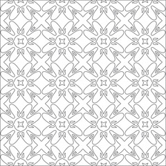 Vector pattern with symmetrical elements . Repeating geometric tiles from striped elements. black patterns.