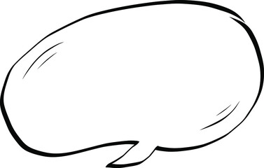 Bubble speech vector with hand drawn style. bubble text say for ballon comic black and white color