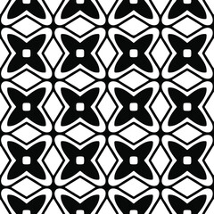 
Seamless vector pattern in geometric ornamental style. Black  ornament.