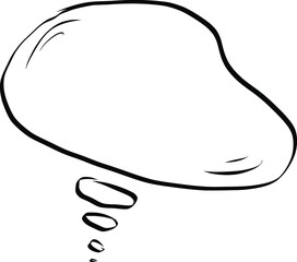 Bubble speech vector with hand drawn style. bubble text say for ballon comic black and white color