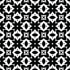 
Seamless vector pattern in geometric ornamental style. Black  ornament.