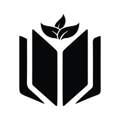 Education, knowledge, learning icon. Black vector graphics.
