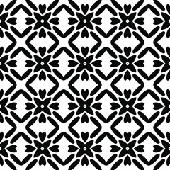 
Seamless vector pattern in geometric ornamental style. Black  ornament.