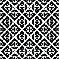 
Seamless vector pattern in geometric ornamental style. Black  ornament.