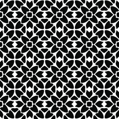 
Seamless vector pattern in geometric ornamental style. Black  ornament.