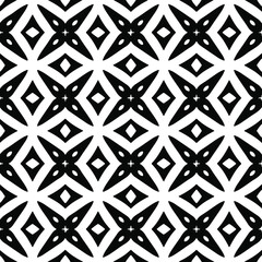 
Seamless vector pattern in geometric ornamental style. Black  ornament.