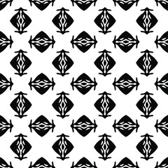 
Seamless vector pattern in geometric ornamental style. Black  ornament.