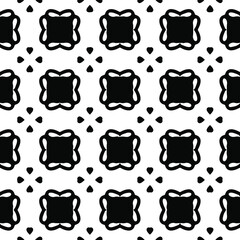 Seamless vector pattern in geometric ornamental style. Black and white pattern.
